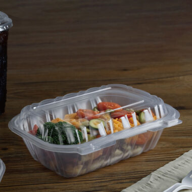Microwave-safe restaurant food packaging container
