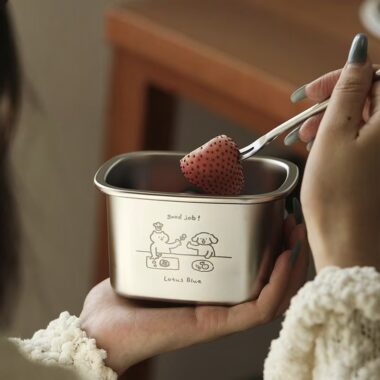 Leakproof stainless steel lunch container for office workers