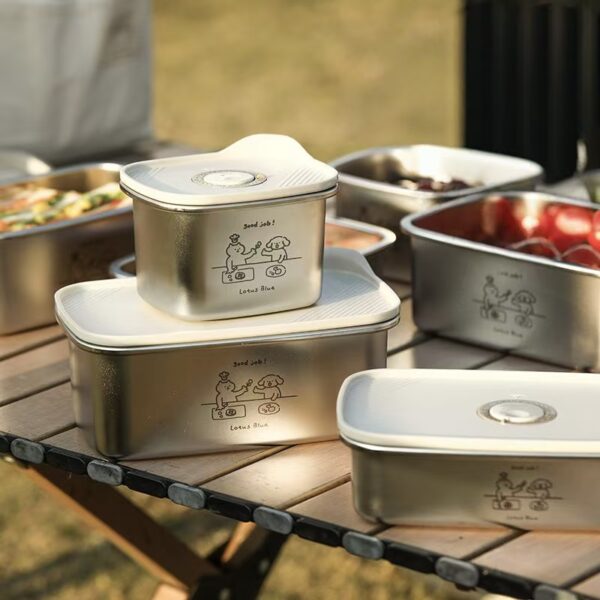 Leakproof stainless steel lunch container for office workers