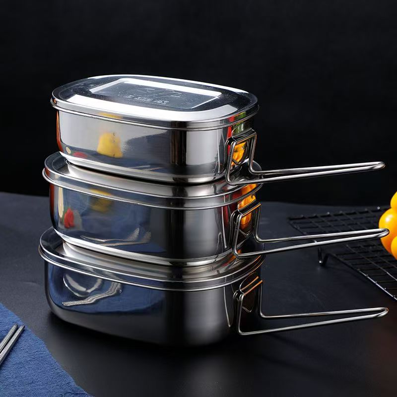 Food grade 304 stainless steel lunch container for students
