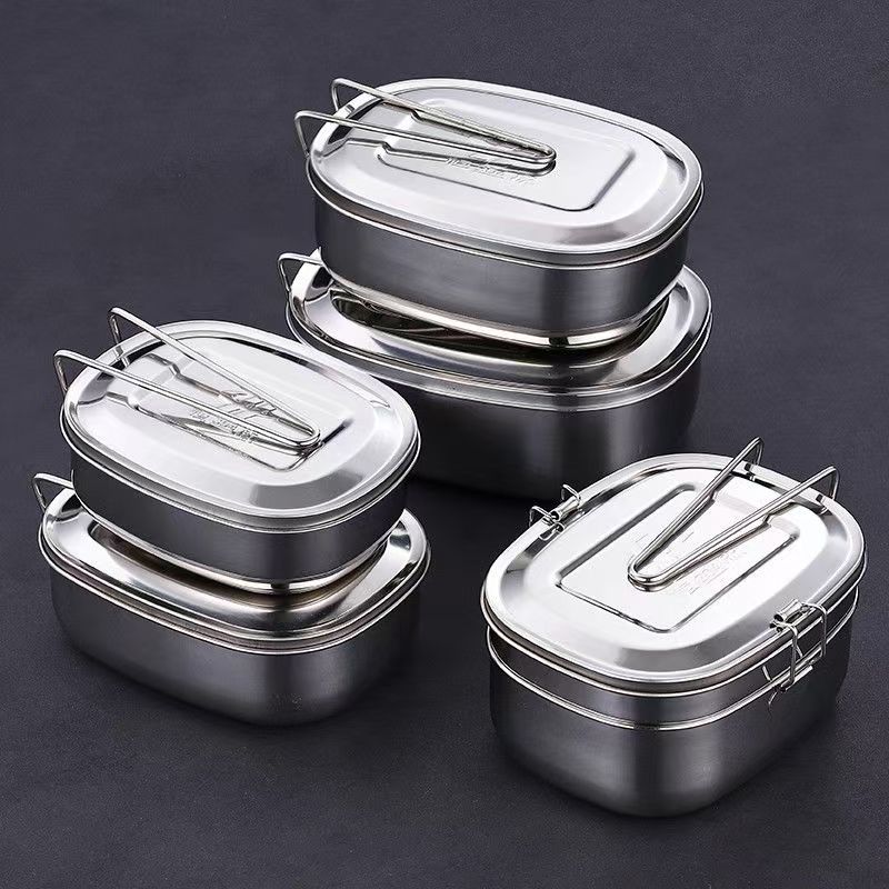Food grade 304 stainless steel lunch container for students