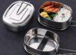 Food grade 304 stainless steel lunch container for students