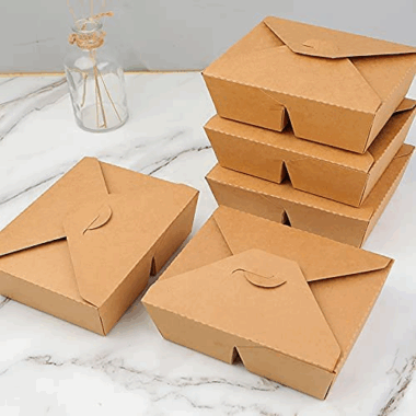 Paper food container for takeaway fried chicken and fries