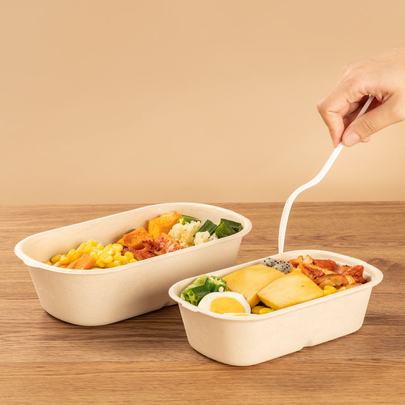 Compostable food container for takeaway restaurant packaging