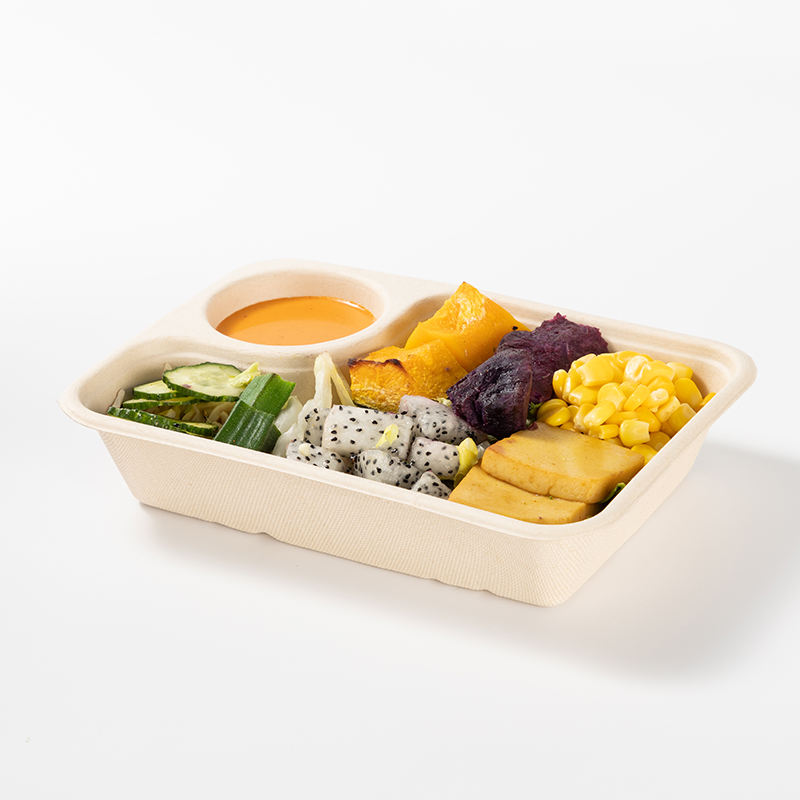 Compostable food container for takeaway restaurant packaging