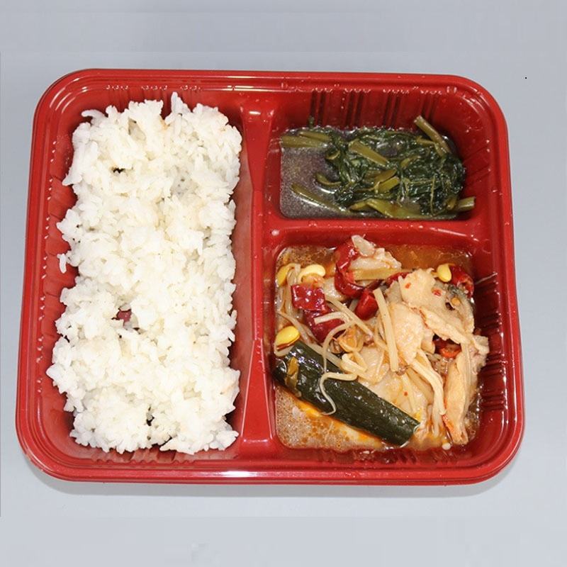 Plastic food container for takeaway packaging and kitchen storage