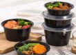 Thickened round food-grade PP microwavable food container for takeaway