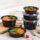 Thickened round food-grade PP microwavable food container for takeaway